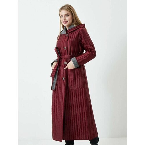 Пальто NELIY VINCERE, размер 42, серый, красный