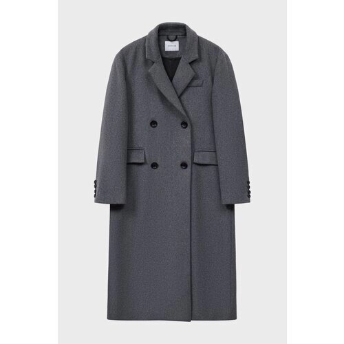 Пальто-пиджак prav. da демисезонное, силуэт прямой, удлиненное, размер XS, серый
