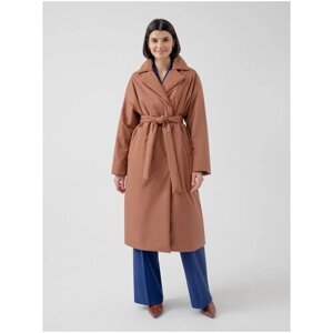 Пальто Pompa демисезонное, силуэт свободный, удлиненное, размер 44/170, мультиколор