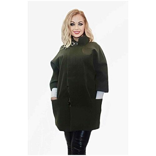 Пальто , размер 44, зеленый