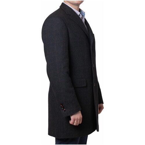 Пальто Truvor демисезонное, шерсть, силуэт прилегающий, размер 52/170, серый