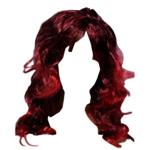Парик мелирование карнавальный искусственный волос цвет красный и черный