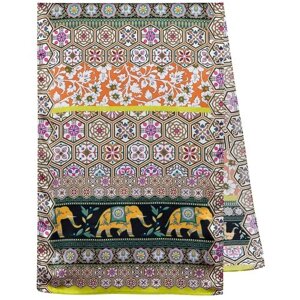 Павловопосадские платки / Шелковый атлас шарф палантин, 10761, вид 10, разноцветный
