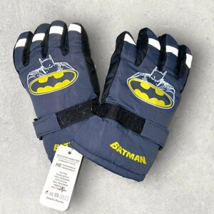 Перчатки детские Бэтмен/ непромокаемые / для мальчика /Варежки Человек Паук/Перчатки Марвел