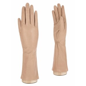 Перчатки ELEGANZZA зимние, натуральная кожа, подкладка, размер 6.5, бежевый
