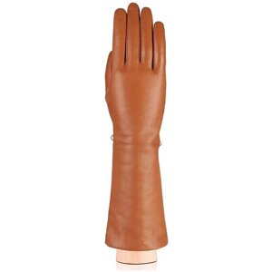 Перчатки ELEGANZZA зимние, натуральная кожа, подкладка, размер 6.5, коричневый