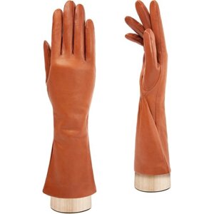 Перчатки ELEGANZZA зимние, натуральная кожа, подкладка, размер 8, коричневый