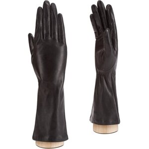 Перчатки ELEGANZZA зимние, натуральная кожа, подкладка, сенсорные, размер 6.5, черный