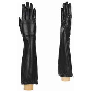 Перчатки FABRETTI, демисезон/зима, натуральная кожа, подкладка, утепленные, удлиненные, размер 7, черный