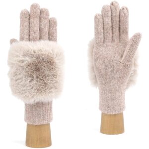 Перчатки FABRETTI, демисезон/зима, размер 7, бежевый