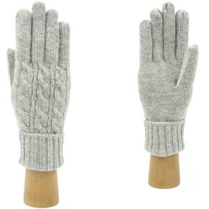 Перчатки FABRETTI, демисезон/зима, шерсть, подкладка, размер 7, серый