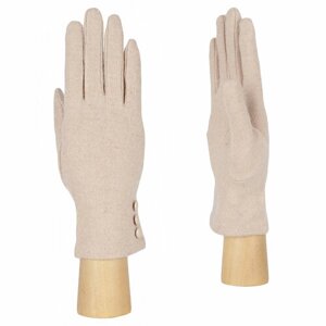 Перчатки FABRETTI, демисезон/зима, шерсть, утепленные, размер 7, бежевый