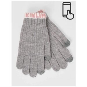 Перчатки Kim Lin зимние, шерсть, размер 18-20, серый
