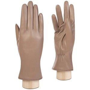 Перчатки LABBRA, демисезон/зима, натуральная кожа, подкладка, размер 7.5(M), коричневый