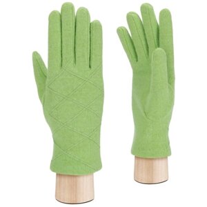 Перчатки LABBRA, шерсть, подкладка, размер 7(S), зеленый