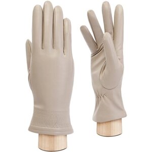 Перчатки LABBRA зимние, натуральная кожа, подкладка, размер 7.5, серый