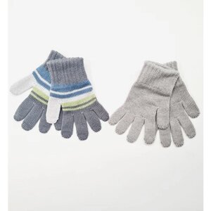 Перчатки Margot Bis демисезонные, размер 12, серый