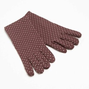 Перчатки Minaku демисезонные, размер 22, коричневый