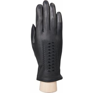 Перчатки Montego, натуральная кожа, размер 7, черный