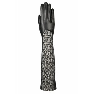 Перчатки Montego зимние, натуральная кожа, размер 7, черный