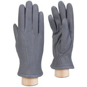 Перчатки мужские кожаные ELEGANZZA, размер 8.5(S), серый