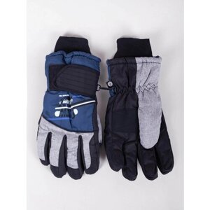 Перчатки Yo! зимние с подкладкой из флиса, со светоотражающими элементами, размер 18 (12-14 лет), черный, синий