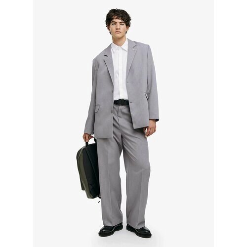 Пиджак FABLE, силуэт свободный, размер XS, серый