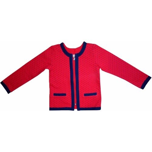 Пиджак , карманы, размер 116-60, синий, красный