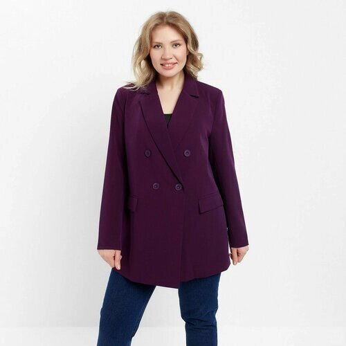 Пиджак Minaku, силуэт прямой, размер 48/L, фиолетовый