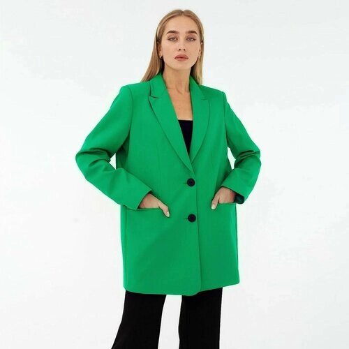 Пиджак MIST, силуэт свободный, размер 44-46, зеленый