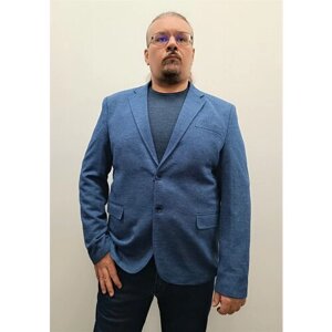 Пиджак , однобортный, размер 64, бирюзовый