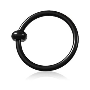 Пирсинг 4Love4You, кольцо, в нос, нержавеющая сталь, размер 8 мм., черный
