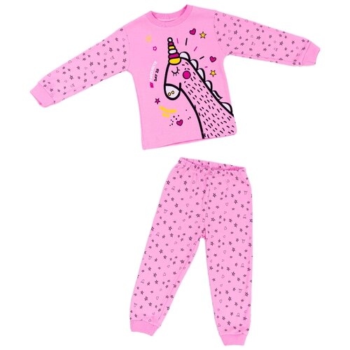 Пижама для девочки со штанами (Единорог), цвет сиреневый / домашняя одежда, костюм для детей и подростков, размер 80