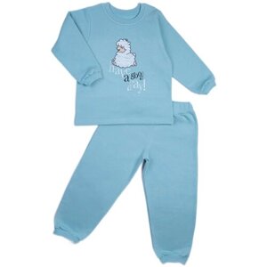 Пижама для малышей трикотажная размер 48-74 с начесом Совенок Дона