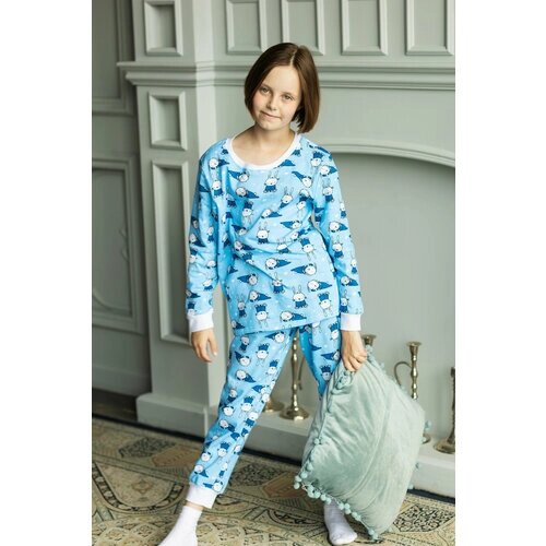 Пижама Miko Yumi для мальчиков, лонгслив, брюки, размер 92, мультиколор
