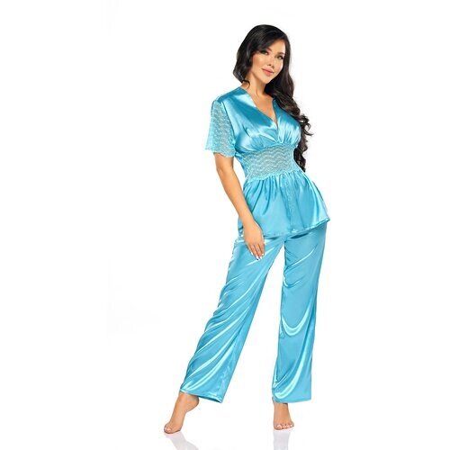 Пижама женская BEAUTY NIGHT Missy, рубашка и брюки, бирюзовый (Размер: L/XL)