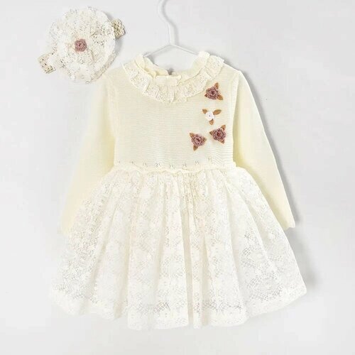 Платье Baby Rose, размер 62/40, белый