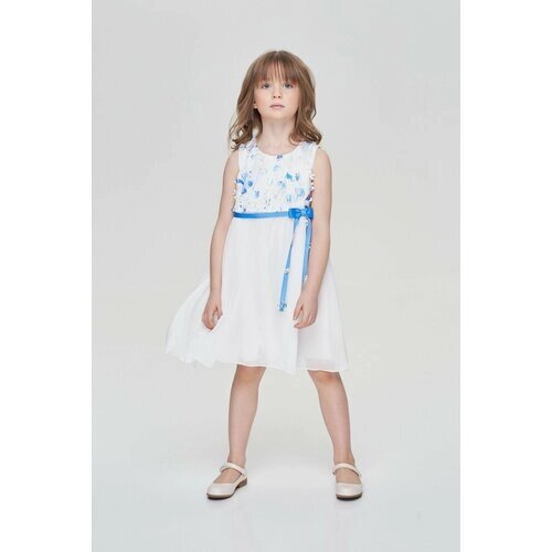 Платье Choupette, размер 92, белый, голубой