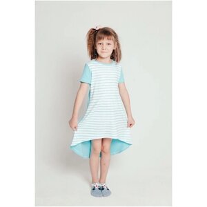 Платье DaEl kids, размер 122, белый, голубой