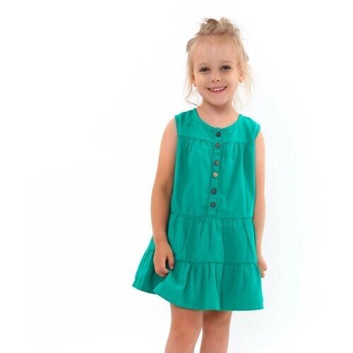 Платье для девочки, цвет зелёный, рост 122