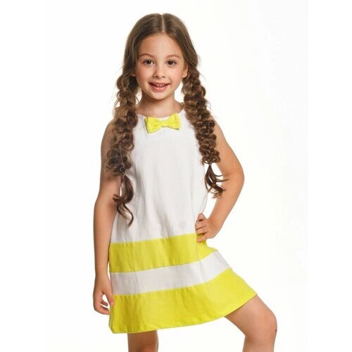 Платье Mini Maxi, хлопок, размер 92, желтый, белый