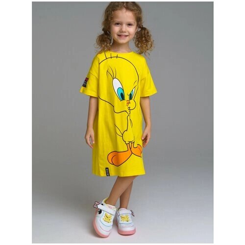 Платье playToday, размер 116, желтый