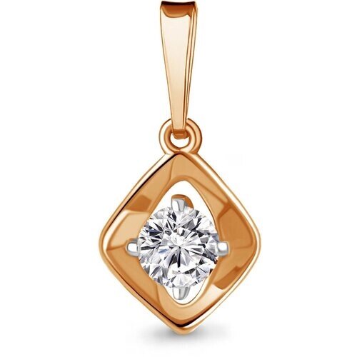 Подвеска Diamant online, золото, 585 проба, фианит, размер 1.3 см.