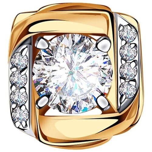 Подвеска Diamant online, золото, 585 проба, фианит, размер 8 см.