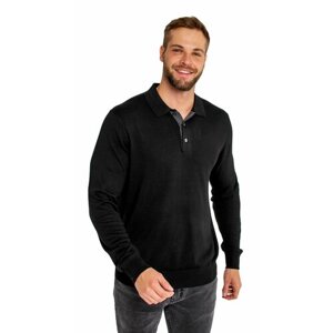 Пуловер , длинный рукав, силуэт полуприлегающий, средней длины, вязаный, трикотажный, размер 3XL, черный