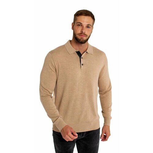 Пуловер , размер 3XL, бежевый
