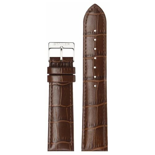 Ремешок Stailer, натуральная кожа, застежка пряжка, для мужчин, размер 20/18 M, коричневый