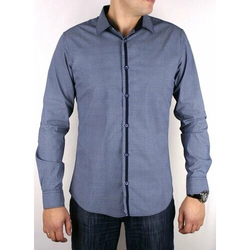 Рубашка Maestro, размер 42/XS/170-178/38 ворот, синий
