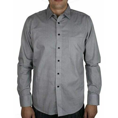 Рубашка Maestro, размер 48/M/178-186/41 ворот, серый