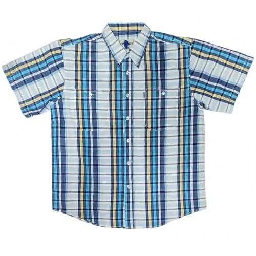 Рубашка WEST RIDER, размер 52, синий, желтый